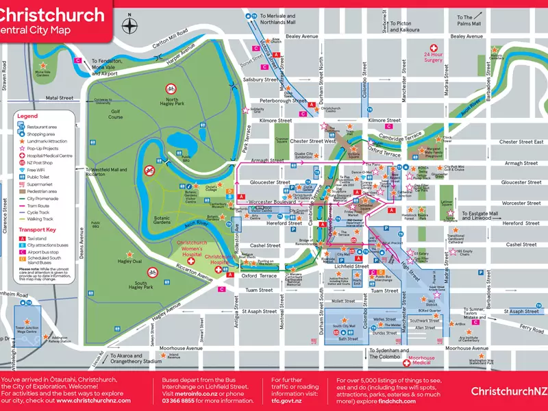 Christchurch Central City Map