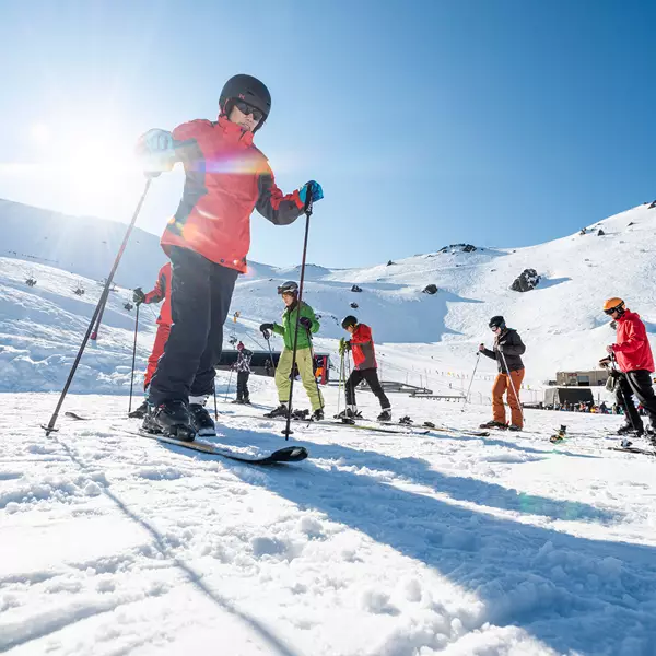 Mt Hutt Ski Instructor On Snow