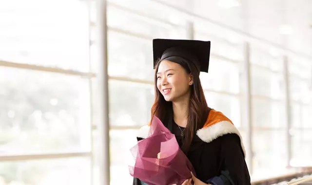 Study Generic Graduate With Flowers