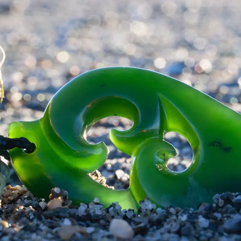 Jade Carving On Beach