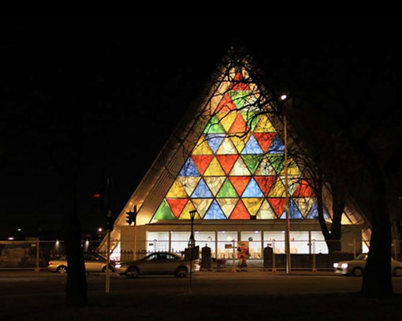 Moveable Feasts Transitional Cathedral Outside by Night
