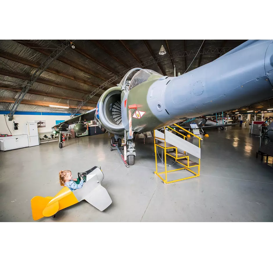 Mid Canterbury Aviation Museum Child In Small Plane