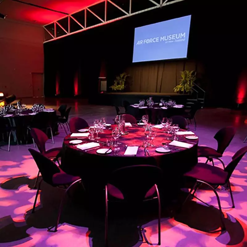 Air Force Museum of New Zealand Conference and Events Hall Banquet Style
