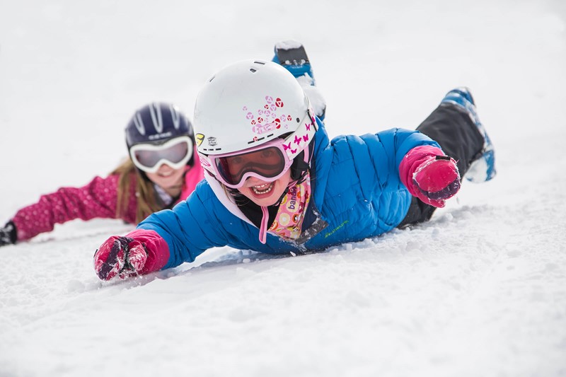 Kids Playing in Snow at Mt Hutt