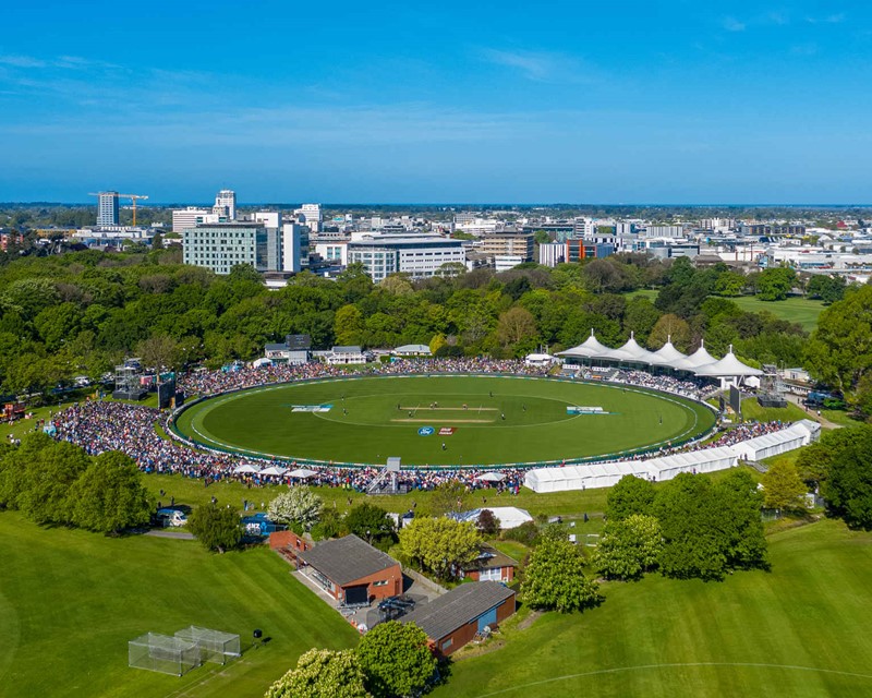 Hagley Oval Aerial View