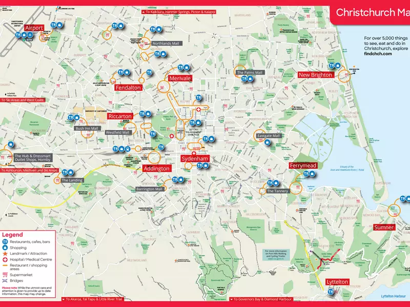 Christchurch Wider City Map