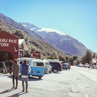 Couple at Arthur's Pass Store