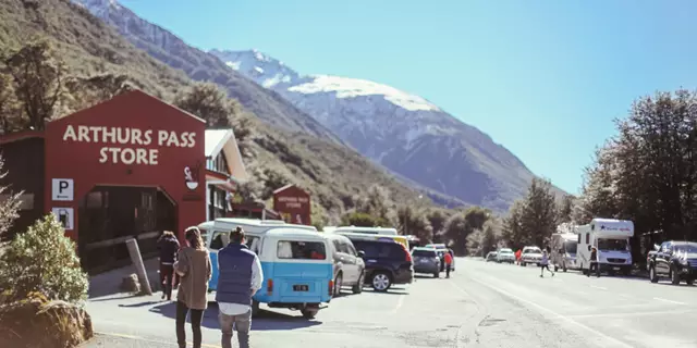 Couple at Arthur's Pass Store