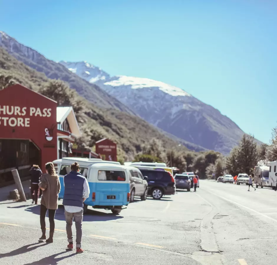 Couple at Arthur's Pass Store