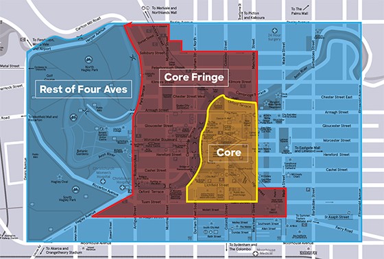 Map of Christchurch