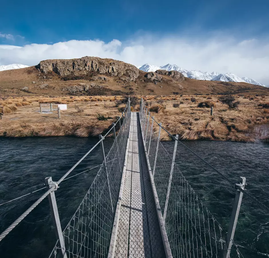 Swing Bridge On The Walk To Mount Sunday