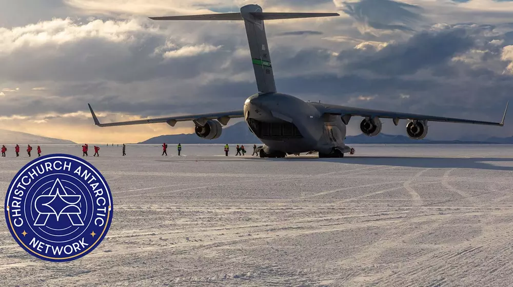 Christchurch Antarctic Network Logo Plane