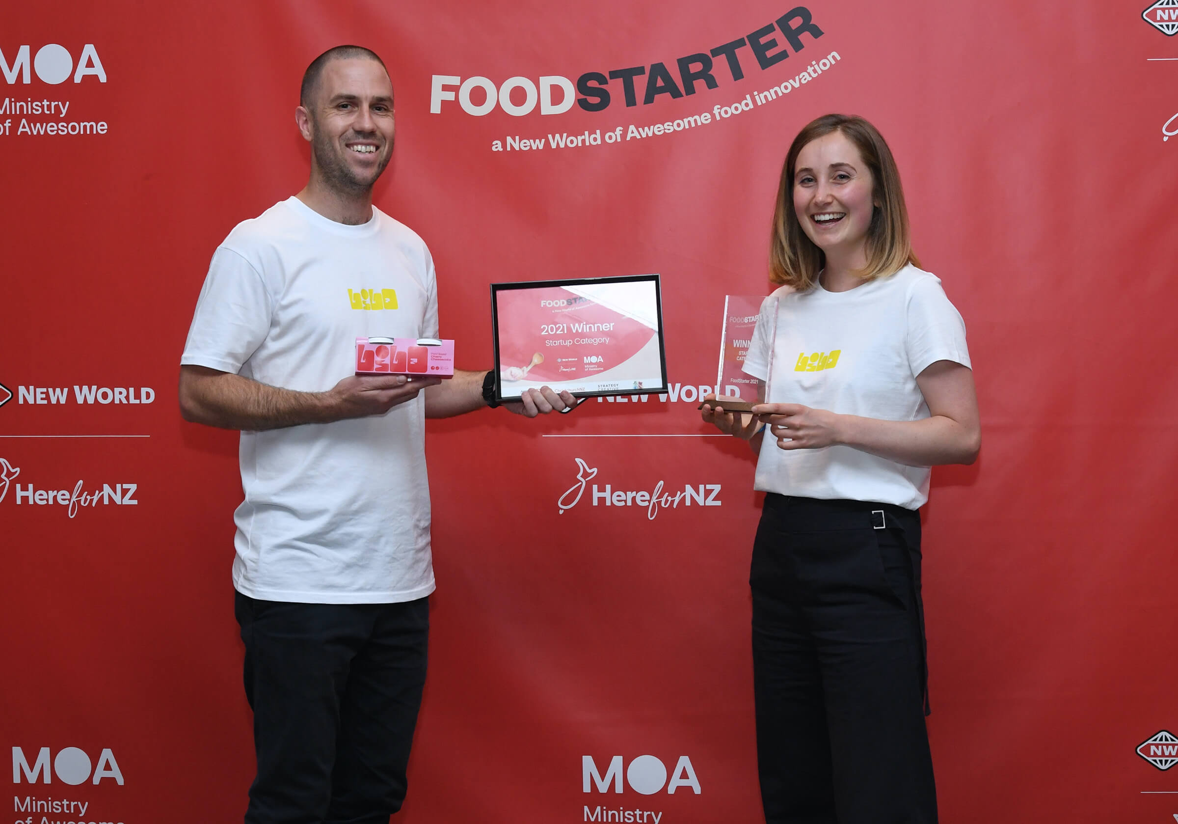 FoodStarter 2021 Winner Russell Haines and Cleo Gilmour from Lilo Desserts