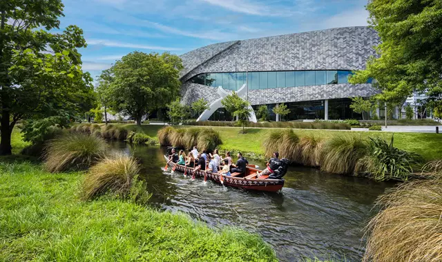 Waka On The Avon Outside Te Pae